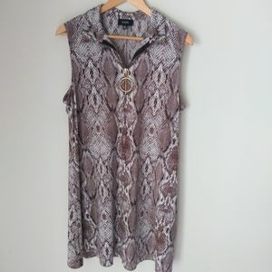 MSK Snake print tunic dress Size XL